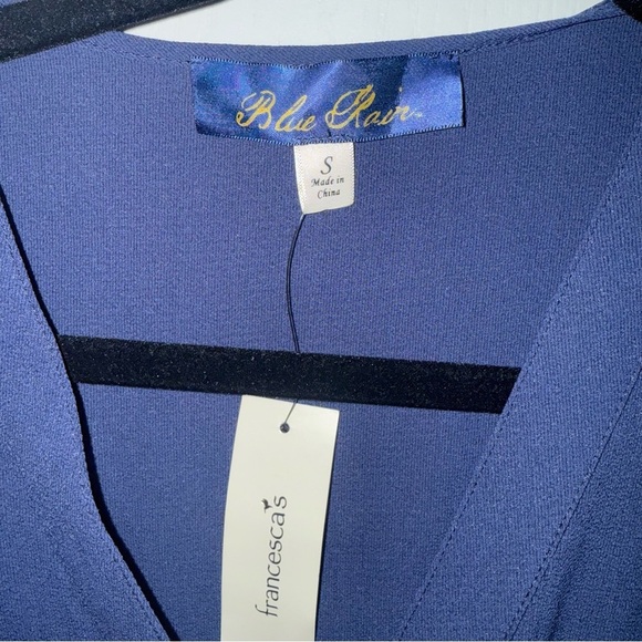 Blue Rain Women's Deep Blue Cold Shoulder Blouse - Picture 6 of 10